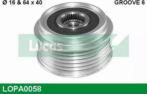 Lucas Engine Drive LOPA0058 - Puleggia cinghia, Alternatore autozon.pro