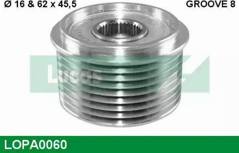 Lucas Engine Drive LOPA0060 - Puleggia cinghia, Alternatore autozon.pro