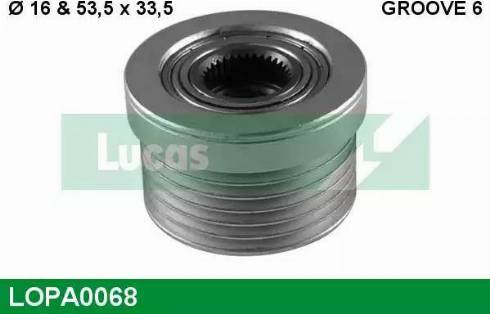 Lucas Engine Drive LOPA0068 - Puleggia cinghia, Alternatore autozon.pro