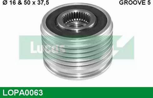 Lucas Engine Drive LOPA0063 - Puleggia cinghia, Alternatore autozon.pro