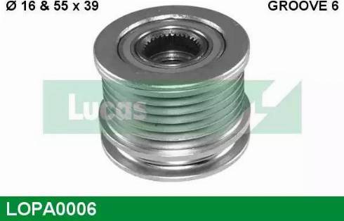 Lucas Engine Drive LOPA0006 - Puleggia cinghia, Alternatore autozon.pro