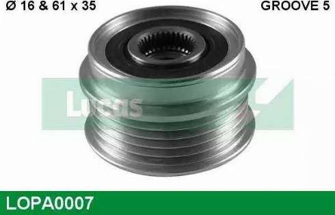 Lucas Engine Drive LOPA0007 - Puleggia cinghia, Alternatore autozon.pro