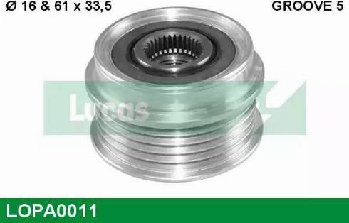 Lucas Engine Drive LOPA0011 - Puleggia cinghia, Alternatore autozon.pro