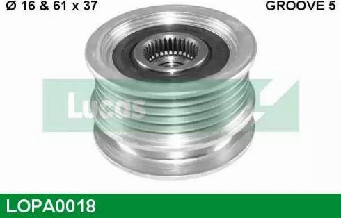 Lucas Engine Drive LOPA0018 - Puleggia cinghia, Alternatore autozon.pro