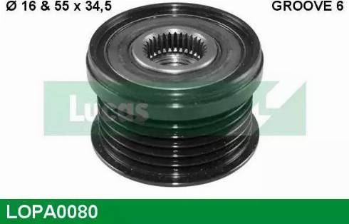 Lucas Engine Drive LOPA0080 - Puleggia cinghia, Alternatore autozon.pro