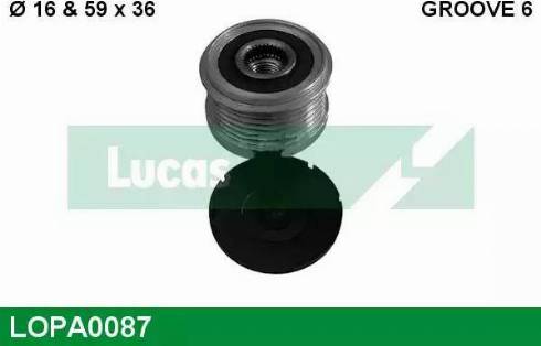 Lucas Engine Drive LOPA0087 - Puleggia cinghia, Alternatore autozon.pro