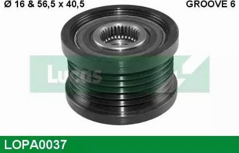 Lucas Engine Drive LOPA0037 - Puleggia cinghia, Alternatore autozon.pro