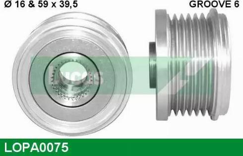 Lucas Engine Drive LOPA0075 - Puleggia cinghia, Alternatore autozon.pro