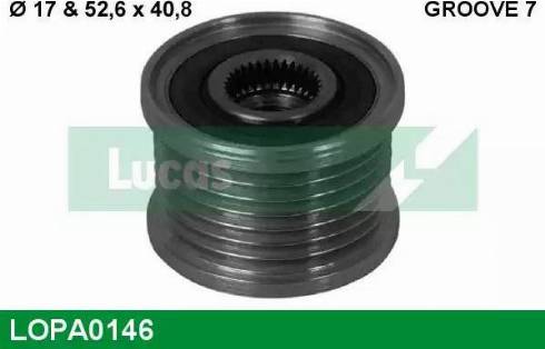 Lucas Engine Drive LOPA0146 - Puleggia cinghia, Alternatore autozon.pro