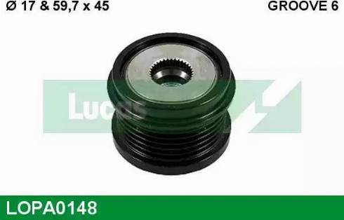 Lucas Engine Drive LOPA0148 - Puleggia cinghia, Alternatore autozon.pro