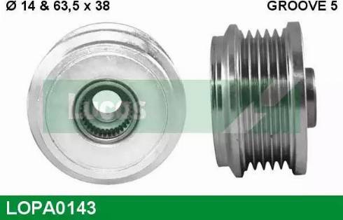 Lucas Engine Drive LOPA0143 - Puleggia cinghia, Alternatore autozon.pro