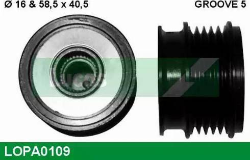 Lucas Engine Drive LOPA0109 - Puleggia cinghia, Alternatore autozon.pro