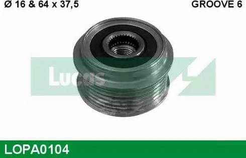 Lucas Engine Drive LOPA0104 - Puleggia cinghia, Alternatore autozon.pro