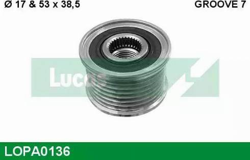 Lucas Engine Drive LOPA0136 - Puleggia cinghia, Alternatore autozon.pro