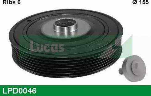 Lucas Engine Drive LPD0046 - Puleggia cinghia, Albero a gomiti autozon.pro