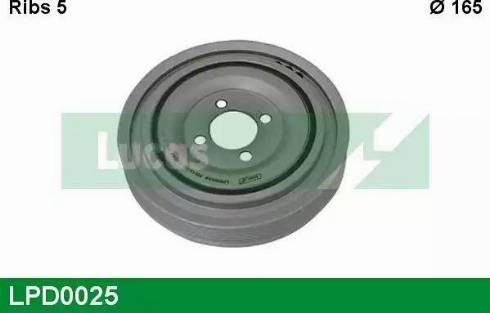 Lucas Engine Drive LPD0025 - Puleggia cinghia, Albero a gomiti autozon.pro