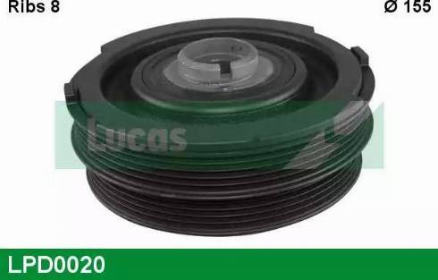 Lucas Engine Drive LPD0020 - Puleggia cinghia, Albero a gomiti autozon.pro