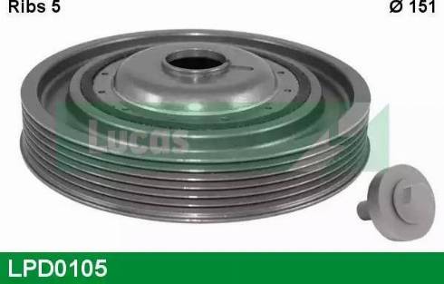 Lucas Engine Drive LPD0105 - Puleggia cinghia, Albero a gomiti autozon.pro