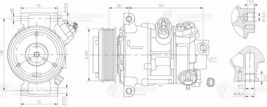 Luzar LCAC 0349 - Compressore, Climatizzatore autozon.pro