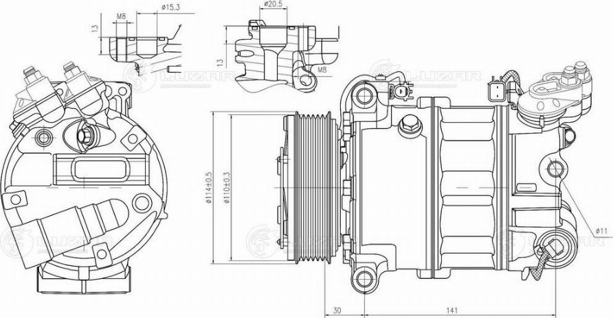 Luzar LCAC 1030 - Compressore, Climatizzatore autozon.pro