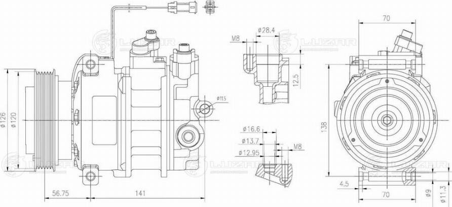 Luzar LCAC 1808 - Compressore, Climatizzatore autozon.pro