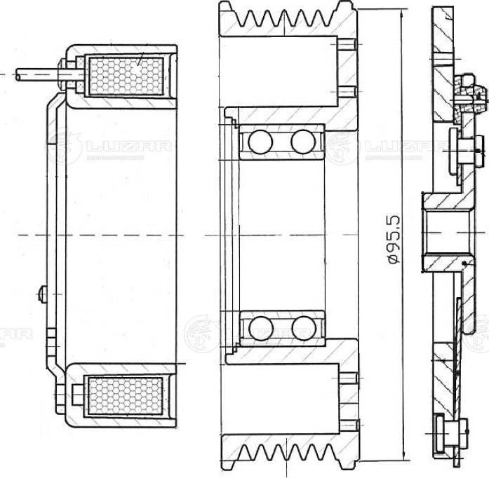 Luzar LMAC 1101 - Innesto elettromagnetico, Compressore clima autozon.pro