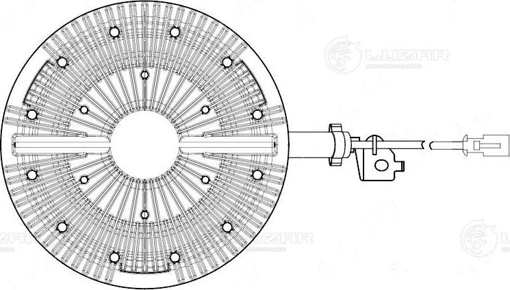 Luzar LMC 1203 - Giunto di collegamento, Ventilatore radiatore autozon.pro