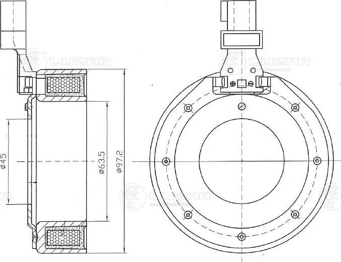 Luzar LMCC 1001 - Bobina, Compressore- Innesto elettromagnetico autozon.pro