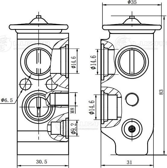 Luzar LTRV 0865 - Valvola ad espansione, Climatizzatore autozon.pro