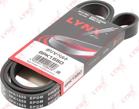 LYNXauto 6PK1550 - Cinghia Poly-V autozon.pro