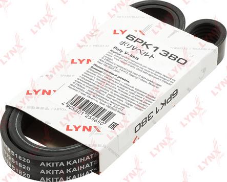 LYNXauto 6PK1380 - Cinghia Poly-V autozon.pro