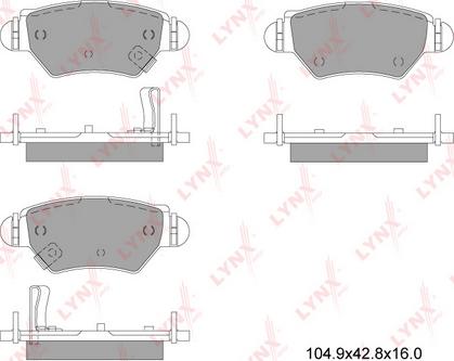 LYNXauto BD-5910 - Kit pastiglie freno, Freno a disco autozon.pro