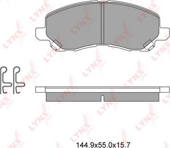 LYNXauto BD-5504 - Kit pastiglie freno, Freno a disco autozon.pro