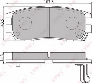 LYNXauto BD-5502 - Kit pastiglie freno, Freno a disco autozon.pro