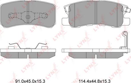 LYNXauto BD-5507 - Kit pastiglie freno, Freno a disco autozon.pro