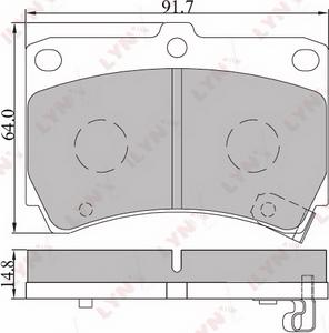 LYNXauto BD-5105 - Kit pastiglie freno, Freno a disco autozon.pro