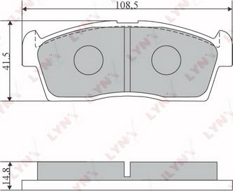 LYNXauto BD-5107 - Kit pastiglie freno, Freno a disco autozon.pro