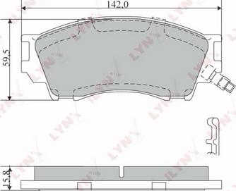 LYNXauto BD-5114 - Kit pastiglie freno, Freno a disco autozon.pro