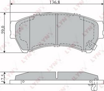 LYNXauto BD-5118 - Kit pastiglie freno, Freno a disco autozon.pro