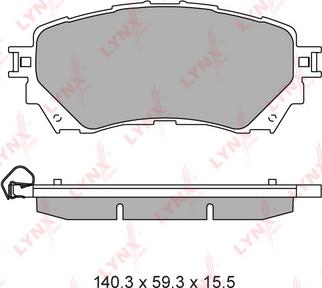 LYNXauto BD-5130 - Kit pastiglie freno, Freno a disco autozon.pro