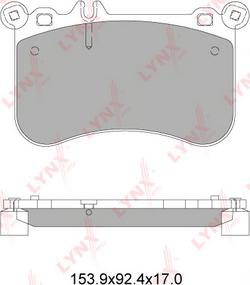 LYNXauto BD-5355 - Kit pastiglie freno, Freno a disco autozon.pro