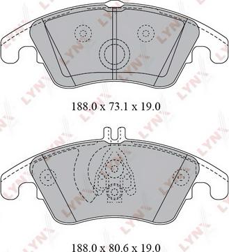 LYNXauto BD-5350 - Kit pastiglie freno, Freno a disco autozon.pro