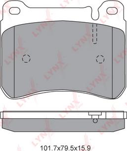 LYNXauto BD-5351 - Kit pastiglie freno, Freno a disco autozon.pro