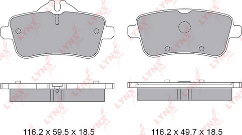 LYNXauto BD-5360 - Kit pastiglie freno, Freno a disco autozon.pro