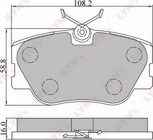 LYNXauto BD-5301 - Kit pastiglie freno, Freno a disco autozon.pro