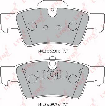 LYNXauto BD-5332 - Kit pastiglie freno, Freno a disco autozon.pro