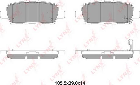 LYNXauto BD-5745 - Kit pastiglie freno, Freno a disco autozon.pro