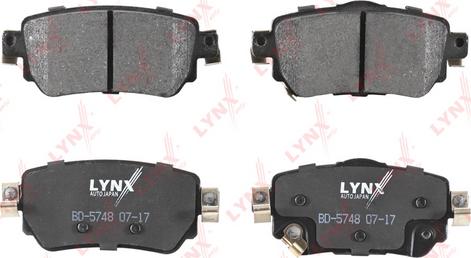 LYNXauto BD-5748 - Kit pastiglie freno, Freno a disco autozon.pro