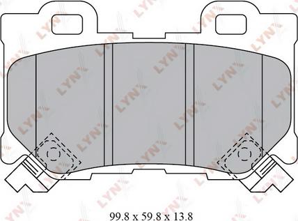 LYNXauto BD-5743 - Kit pastiglie freno, Freno a disco autozon.pro