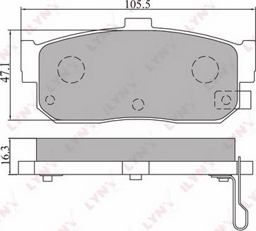 LYNXauto BD-5702 - Kit pastiglie freno, Freno a disco autozon.pro